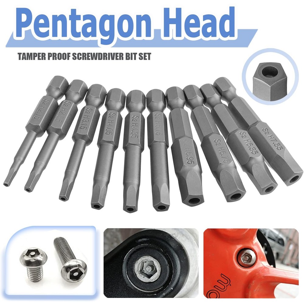 Mesee 10 Pieces Torx Star 5 Point Security Tamper Proof One Size, Grey