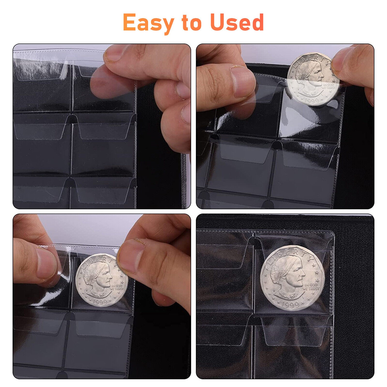 480 Pockets Coin Collection Book Holder Display Storage Case Album for Collector