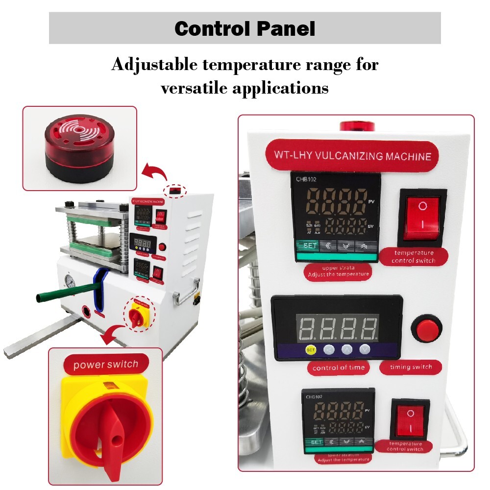 110V Flat Vulcanizing Press Machine PVC/Plastic/Rubber/Silicone Molding Machine