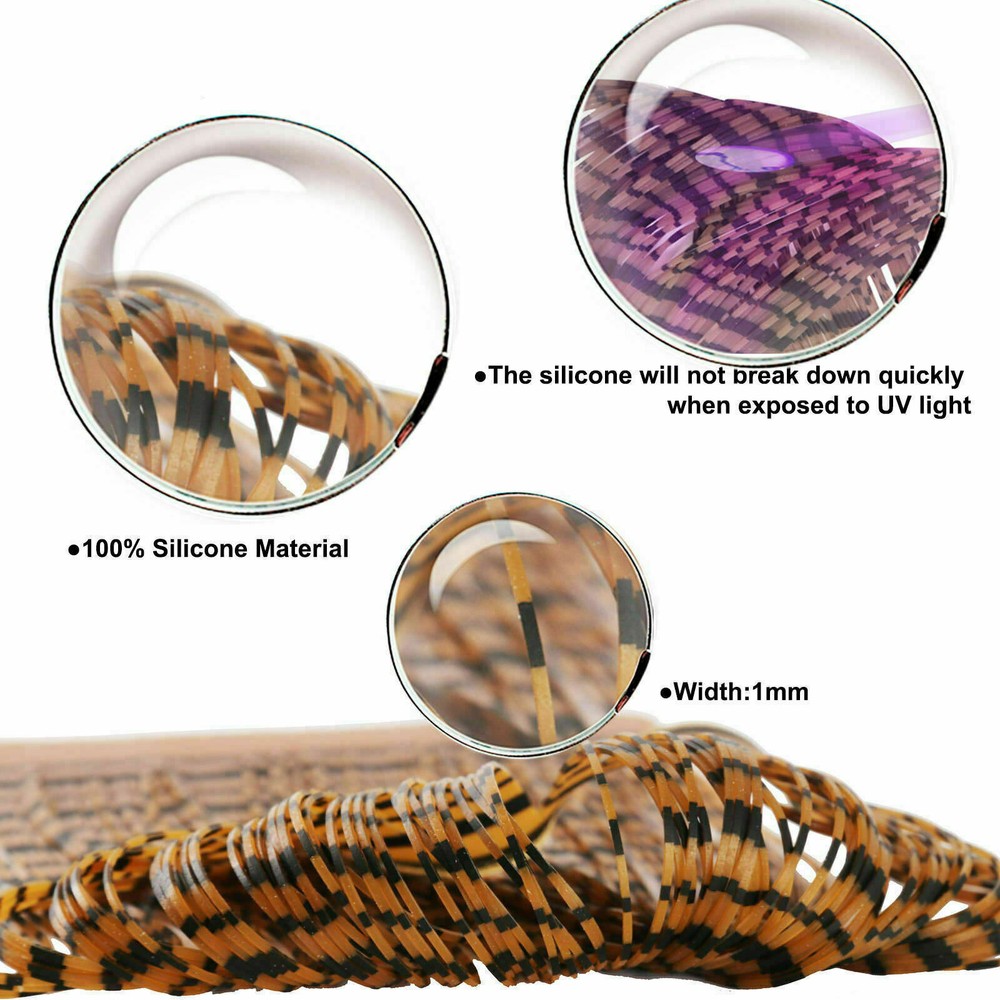 2Pcs Fly Tying Materials 100% Silicone Skirts Flutter Legs