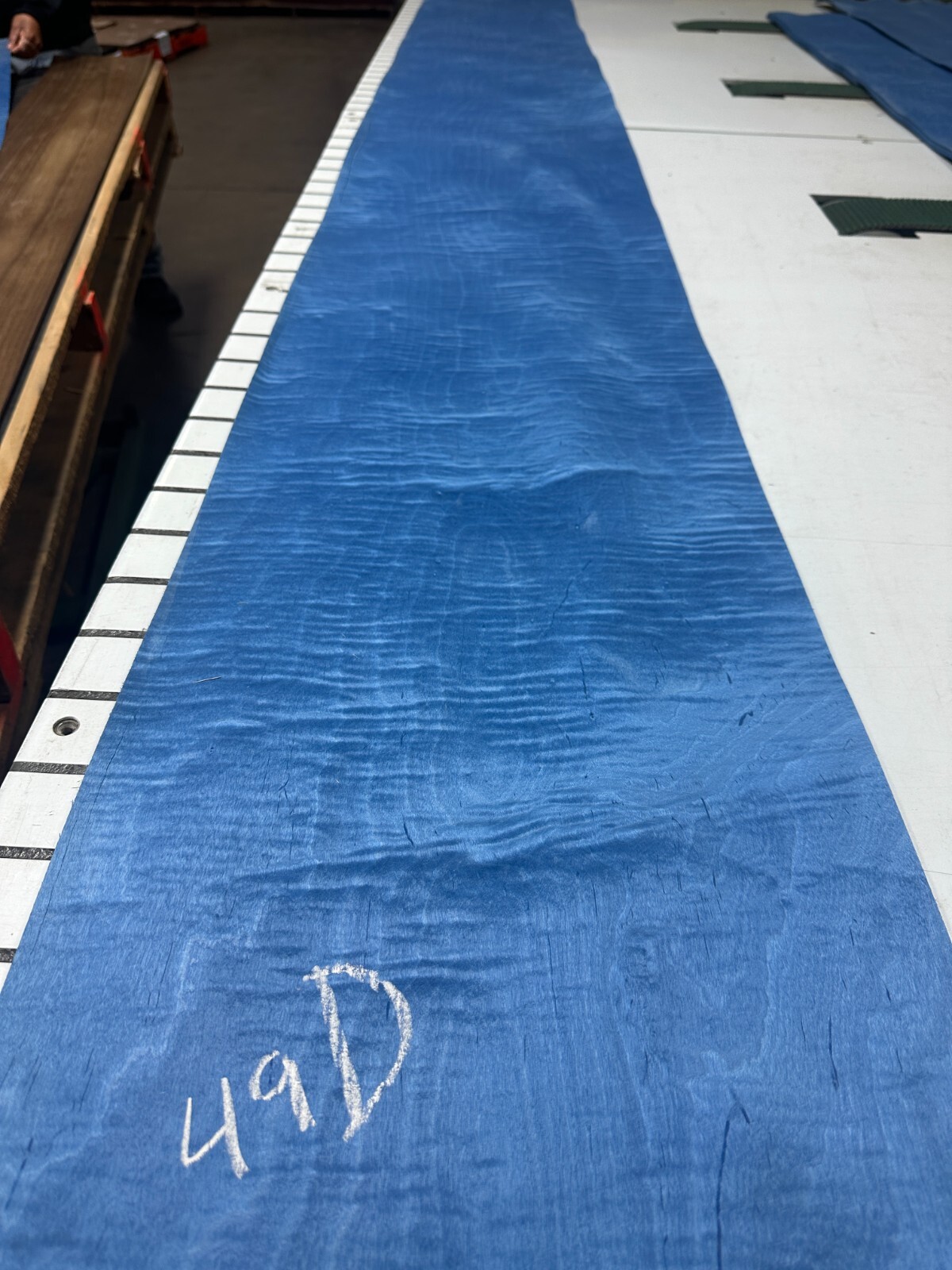 Blue Birch Raw Wood Veneer 2 sheets 121'' x 14'' 49D
