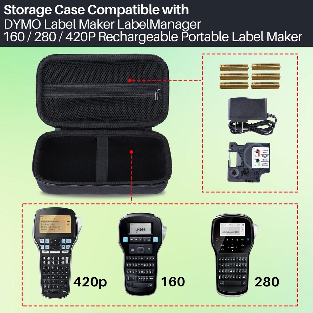 Storage Case Compatible with DYMO Label Maker LabelManager 160/280 / 420P Rec...