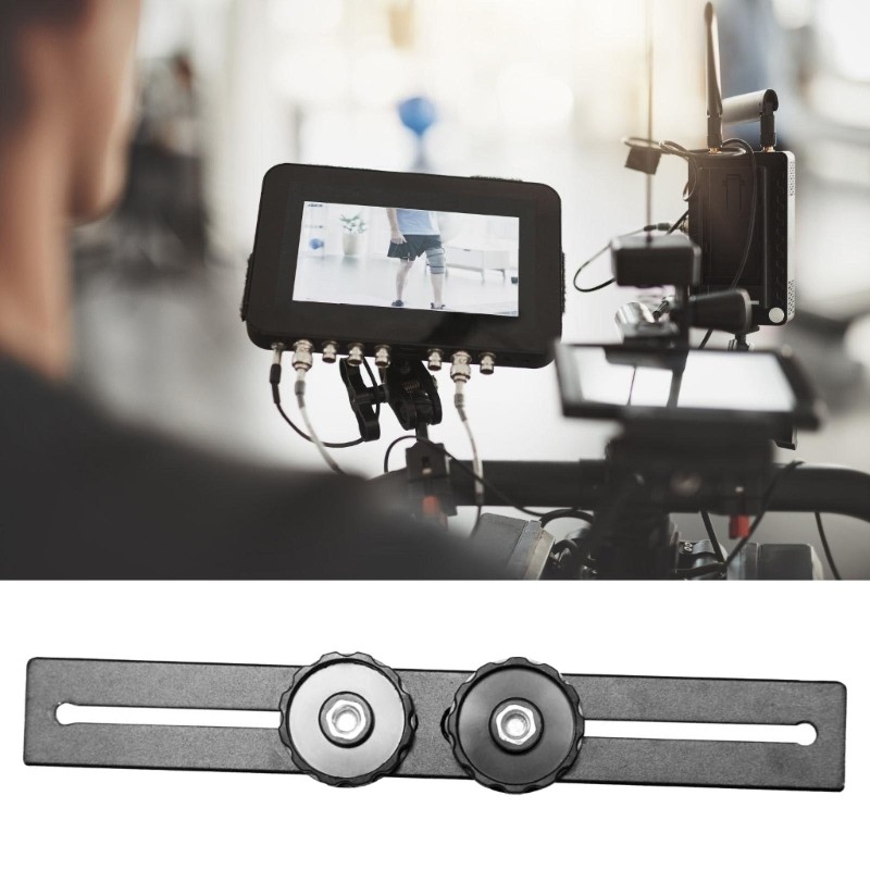 Double Flash Brackets 1/4in Screw Tripod Mount Bracket for DSLR Camera LED Light