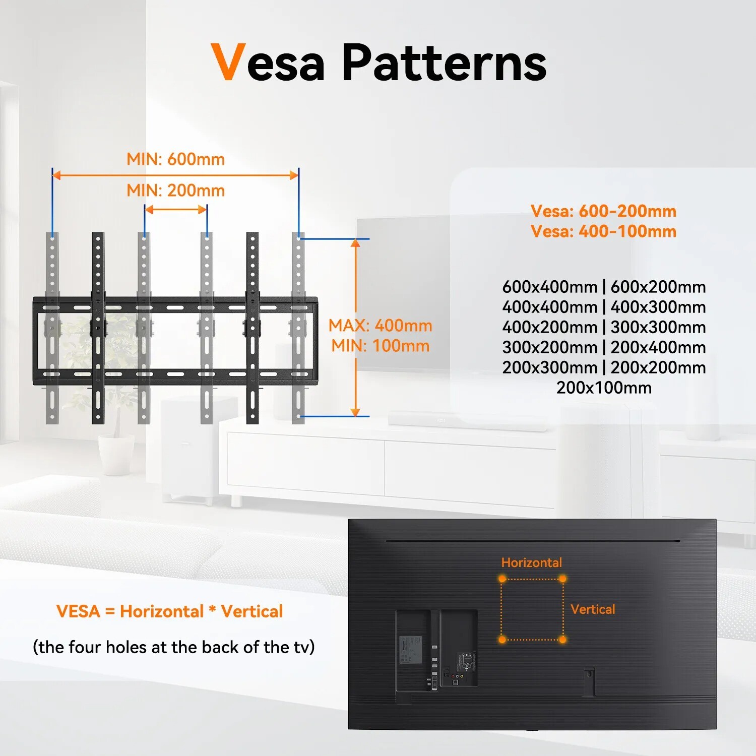 TV Wall Mount Bracket Tilt for 32 37 40 42 43 46 47 50 52 55 60 65 70inch Screen