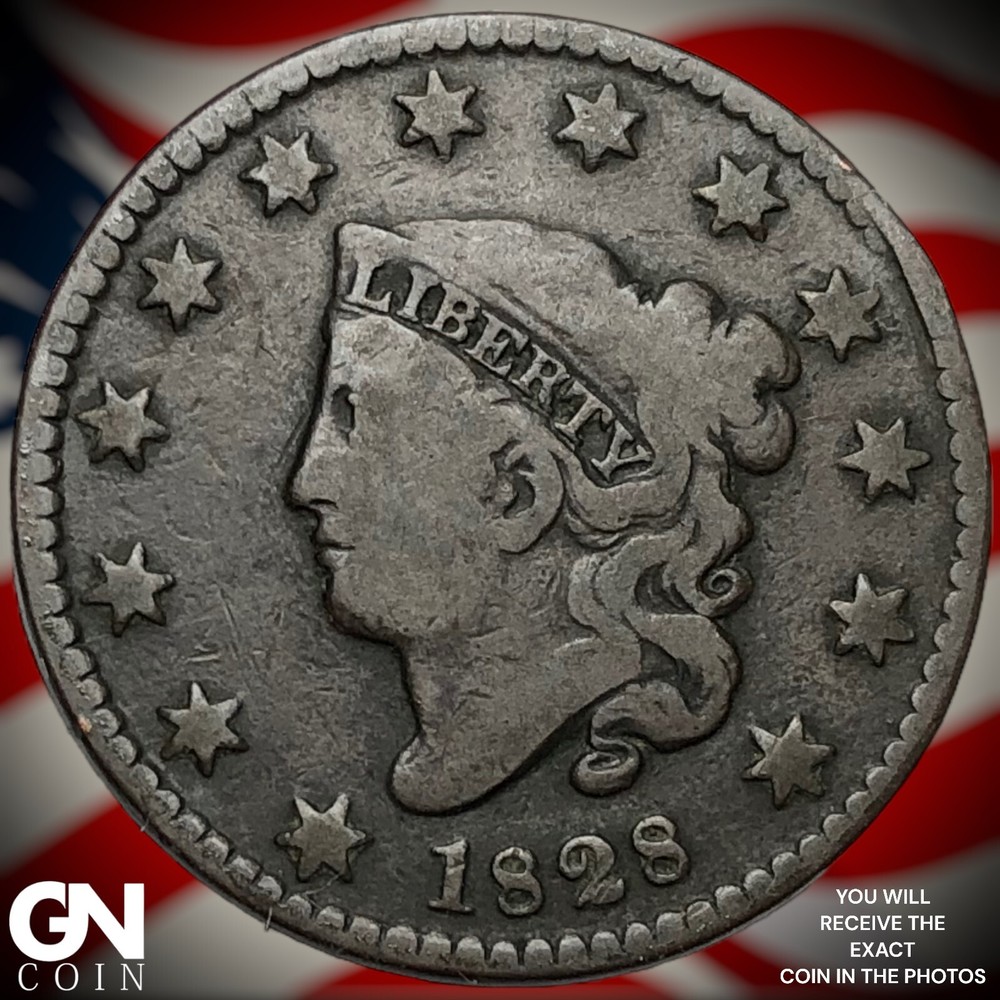 1828 Coronet Head Large Cent  M3108