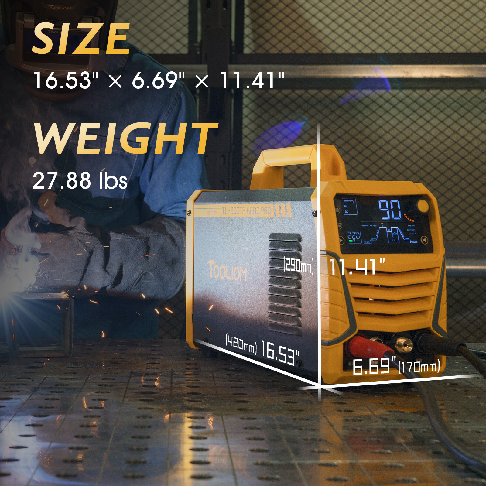 200A AC/DC TIG Welder with Pulse 110V/220V Aluminum Welder with IGBT Inverter.