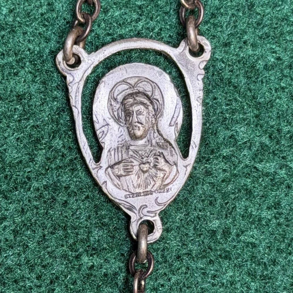 Vintage Sterling Silver Creed Rosary