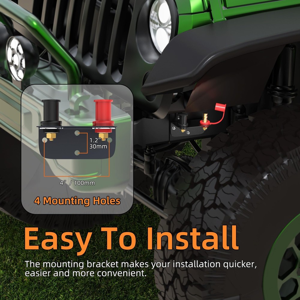 Joinfworld Remote Battery Terminals Terminals, Side Mount Kit