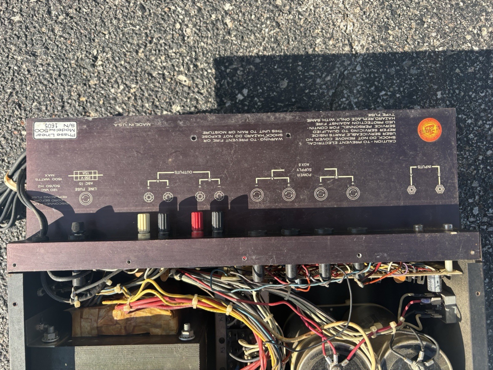 Phase Linear Model 500 Series Two Amplifier - As Is - For Restoration