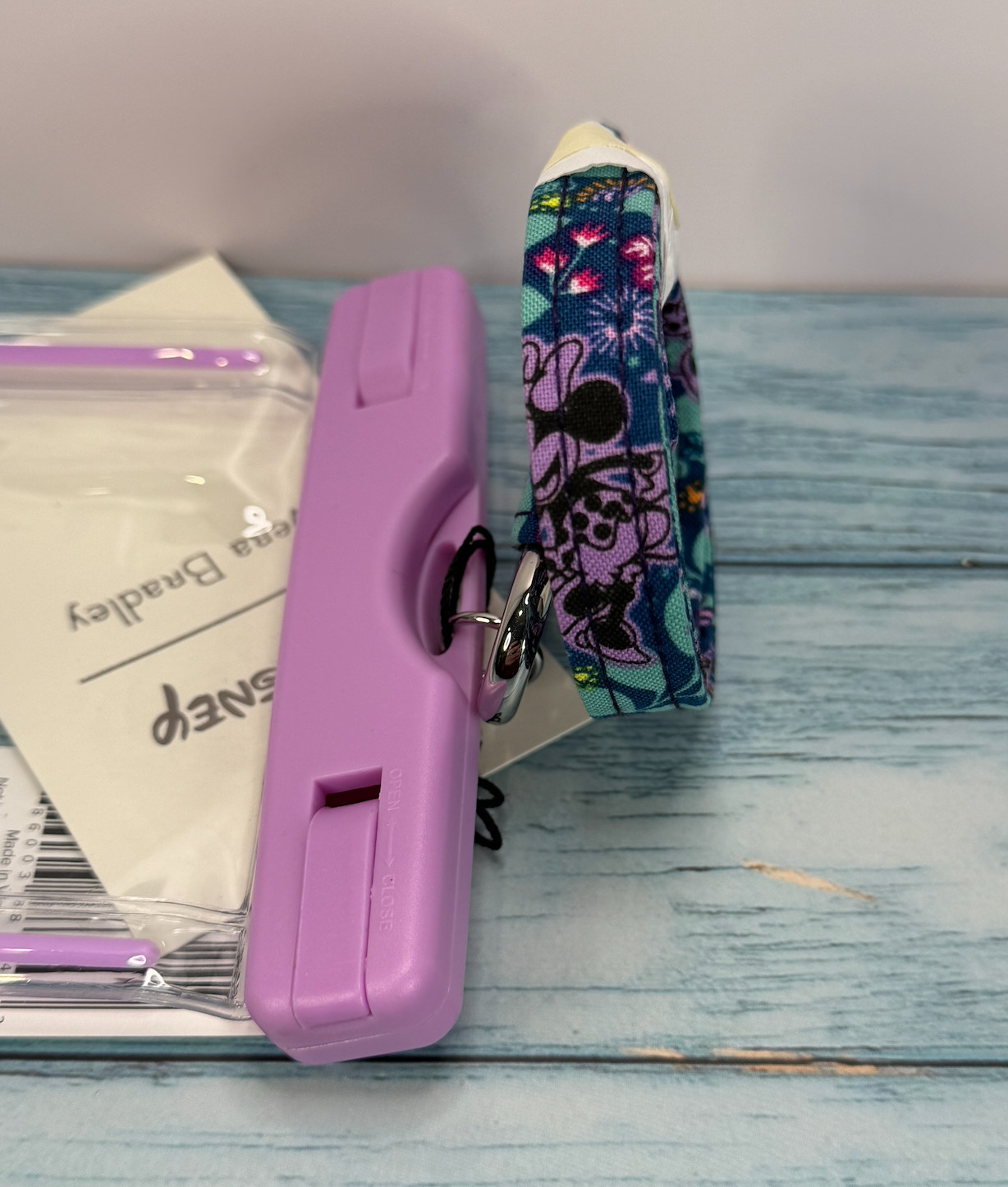 Vera Bradley Disney Mickey Minnie's Vine Floral WATERPROOF PHONE POUCH & LANYARD