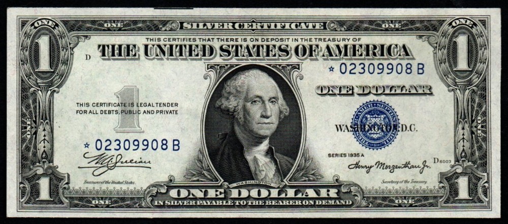 1935A $1 *BETTER A SERIES* BEAUTIFUL GEM UNC Silver Certificate STAR Note!