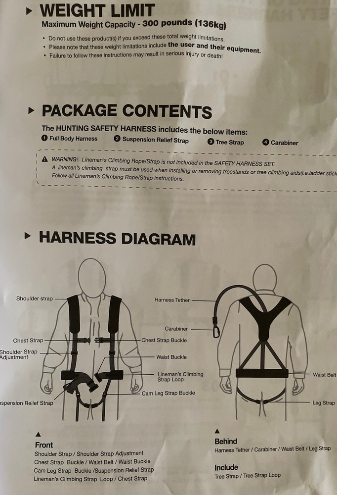 Hunters Safety Harness