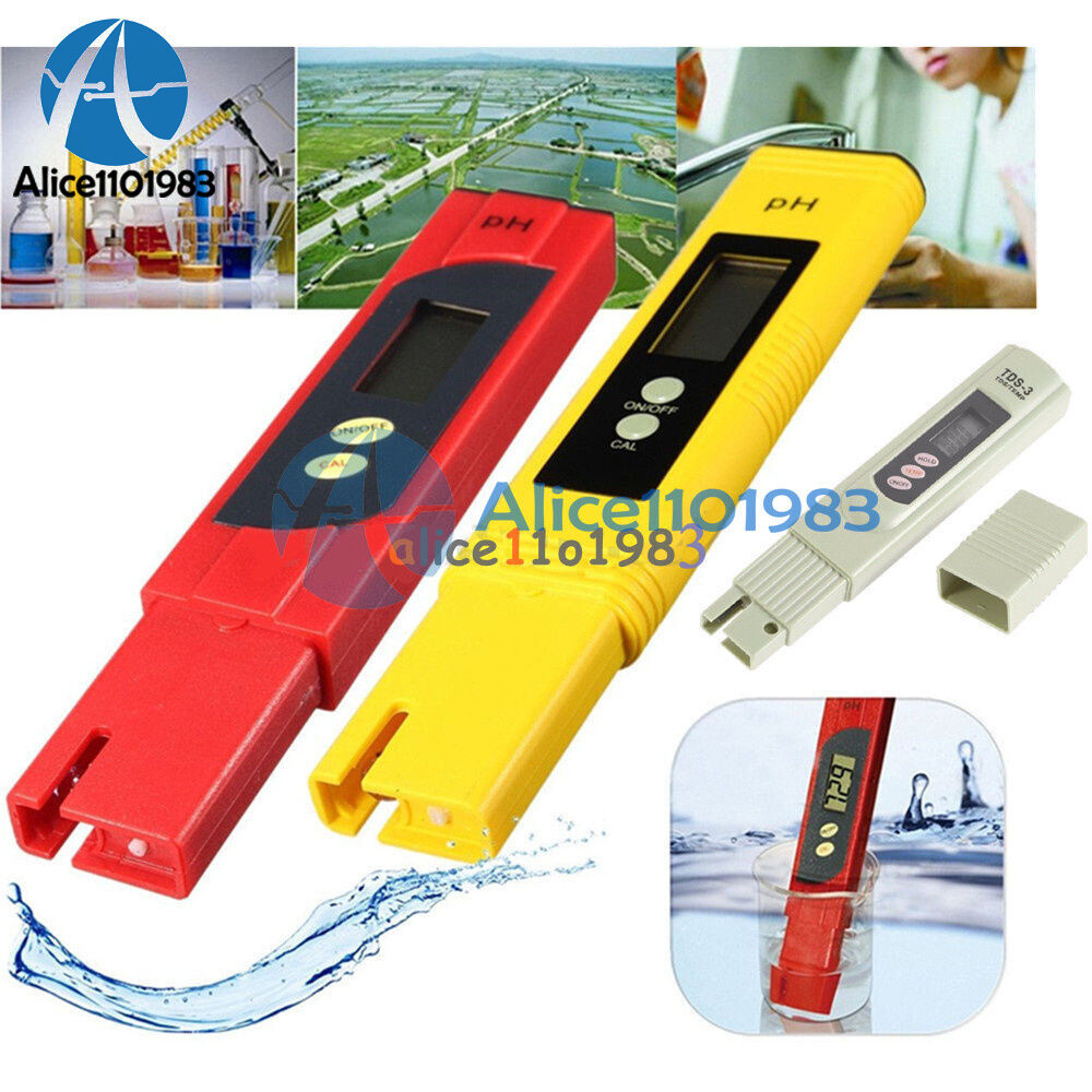 Digital LCD PH Meter TDS EC Water Purity PPM Filter Hydroponic Pool Tester