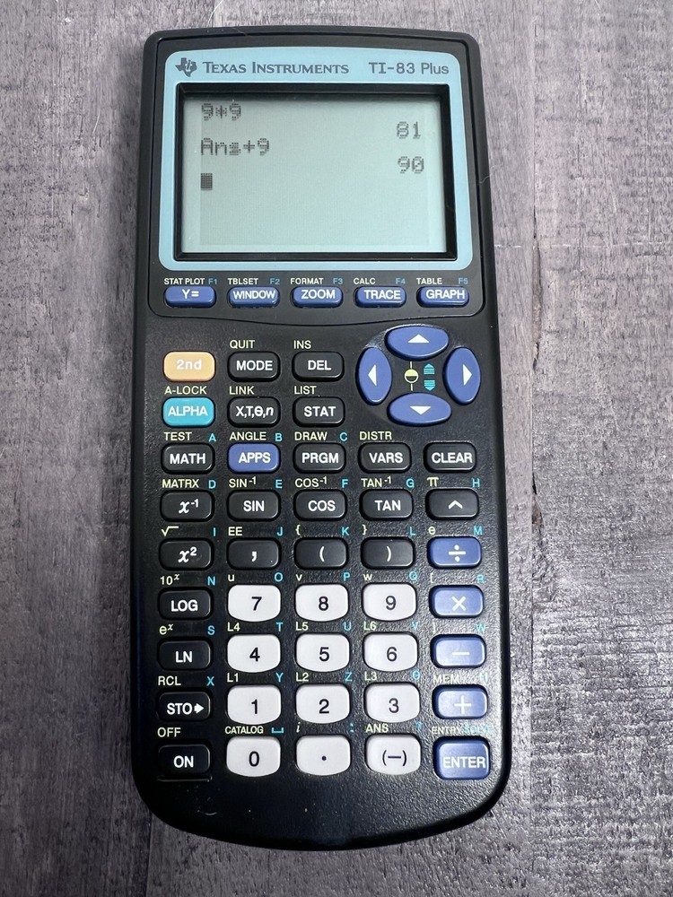 Texas Instruments TI-83 Plus Graphing Calculator W/Cover - Tested- READ