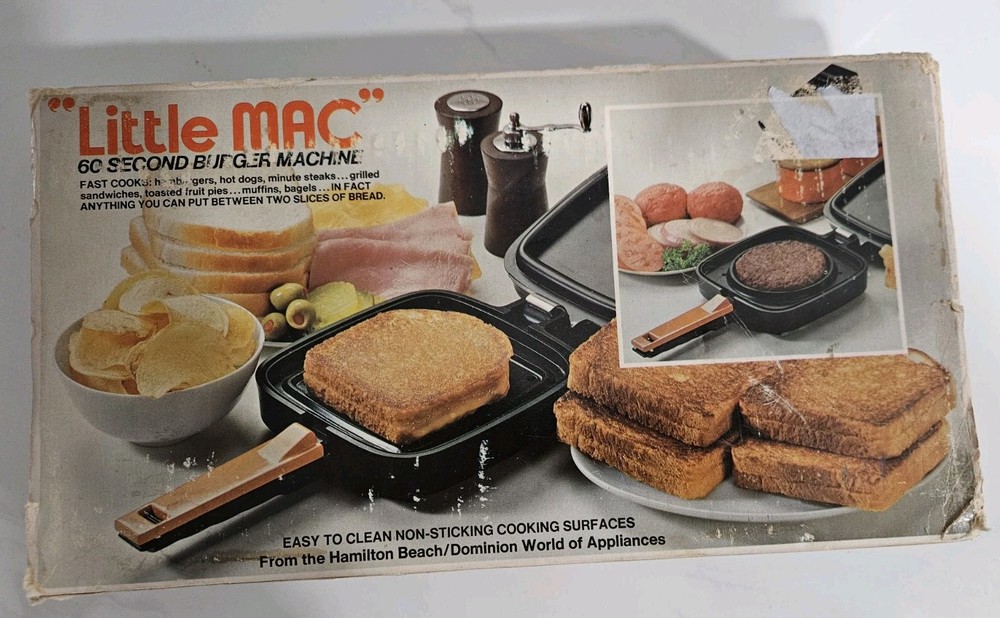 LITTLE MAC 60 SECOND BURGER MACHINE Dominion Hamilton Beach Open Box