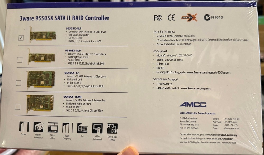 Sata 2 Raid Controller 9550sx-4lp