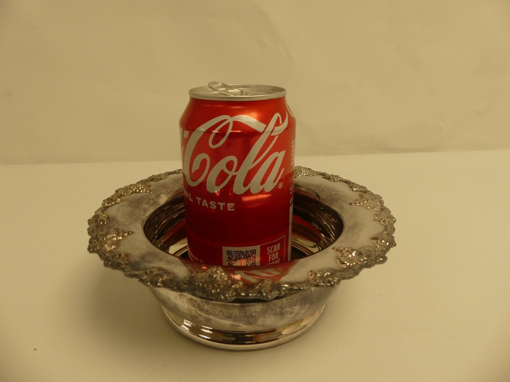 (ref288AP) Antique Silver Plated Bottle Stand Coaster