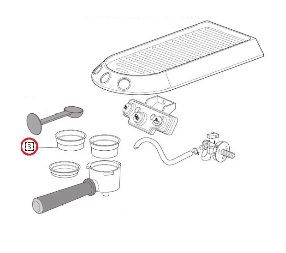GENUINE De'Longhi Easy Clean Filter Cup Single Dose 5513280991 DLSC400