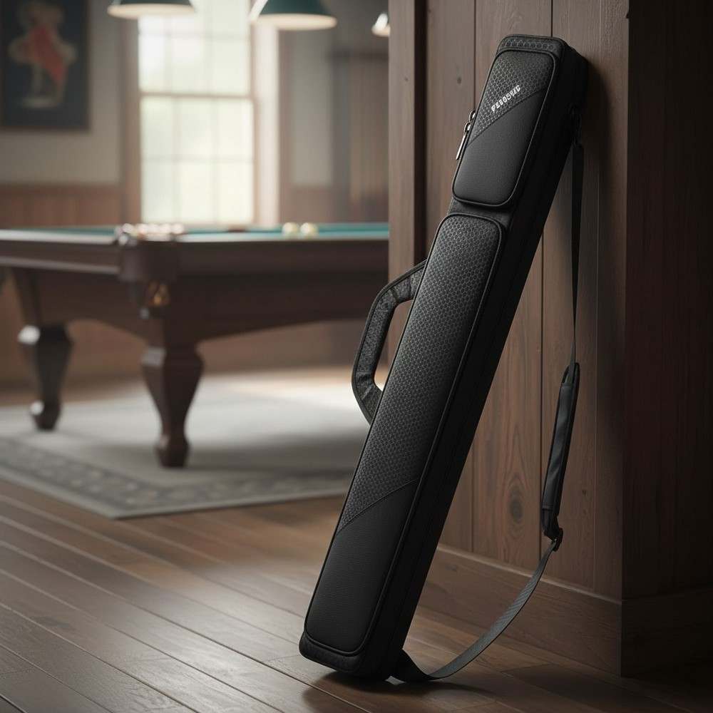 Stylish 2x2 Pool Stick Bag - Heavy-Duty Polyester with Adjustable Shoulder Strap