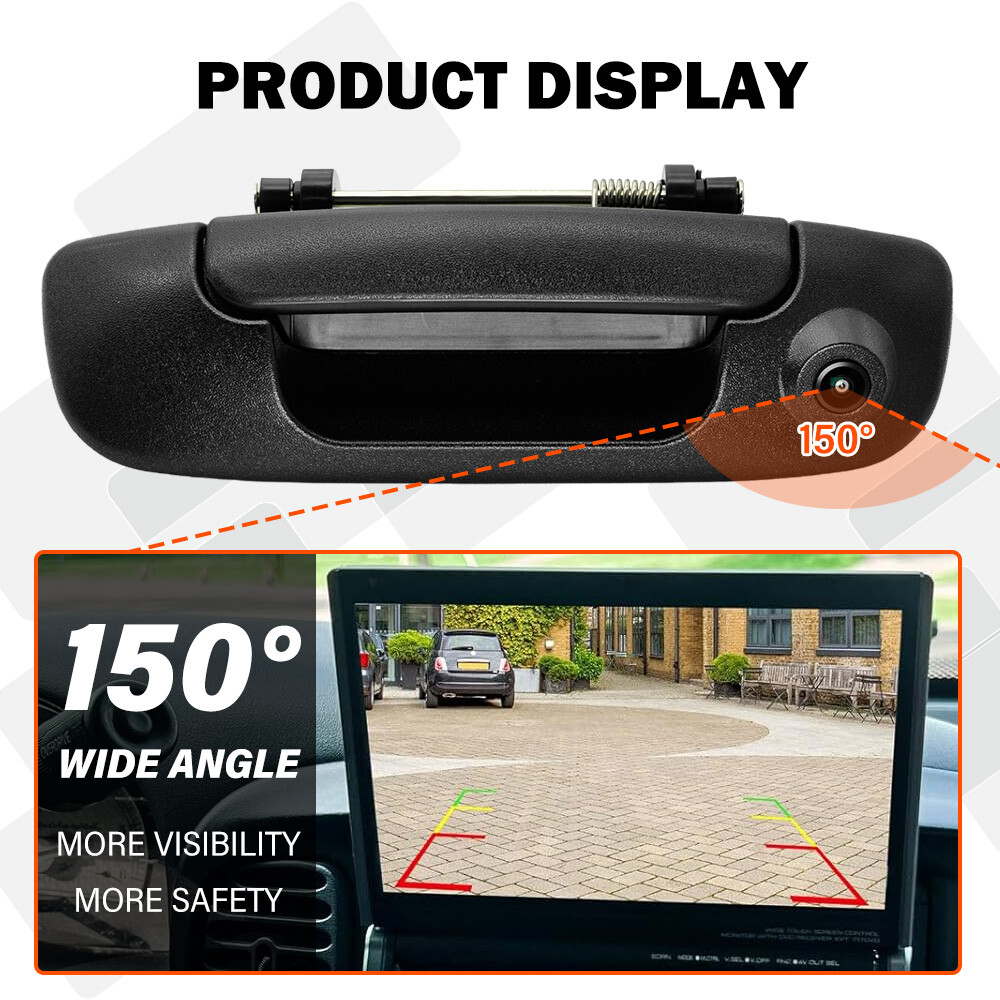 For Dodge Ram 2002-2008 Tailgate Handle Rear Backup Camera Parking Kit with Wire
