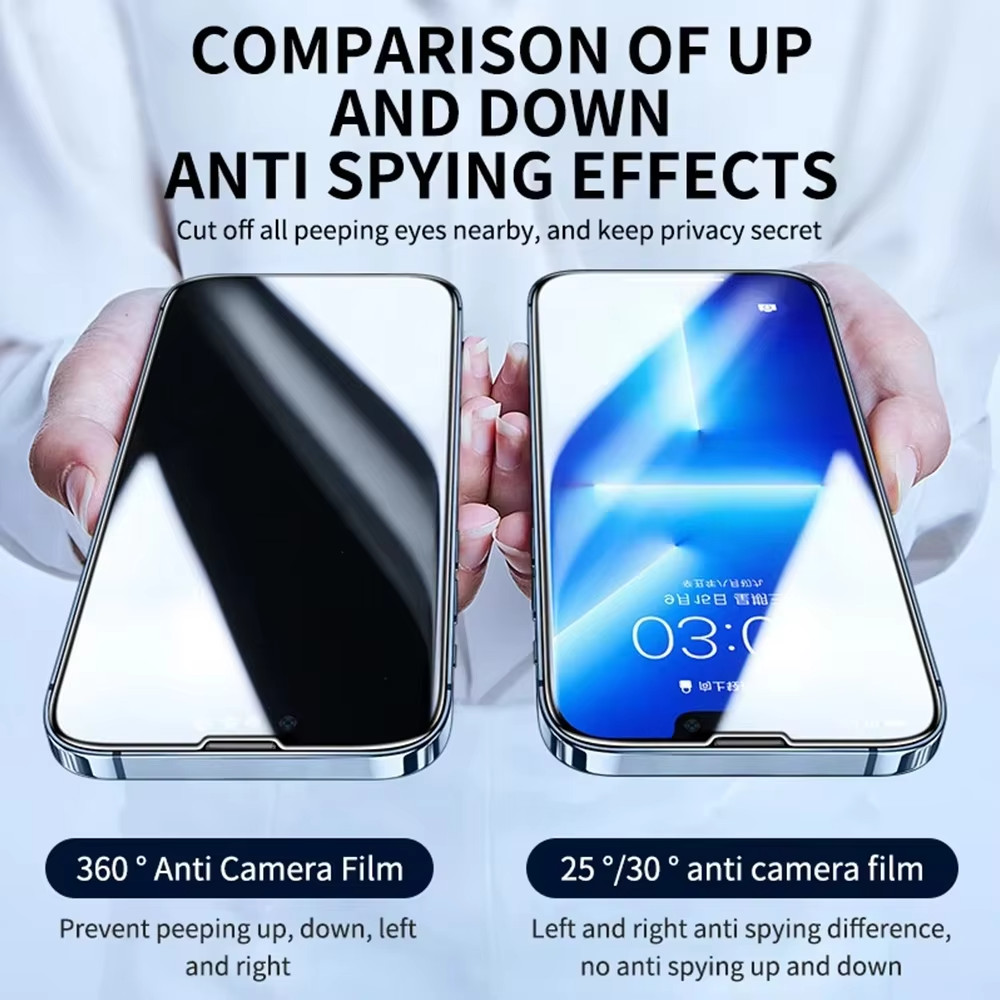 Lot of iPhone 16 15ProMax14131211 Plus Privacy Tempered Glass Screen Protector