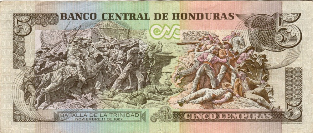 Banknote Honduras 5 Lempira 2014 P98b