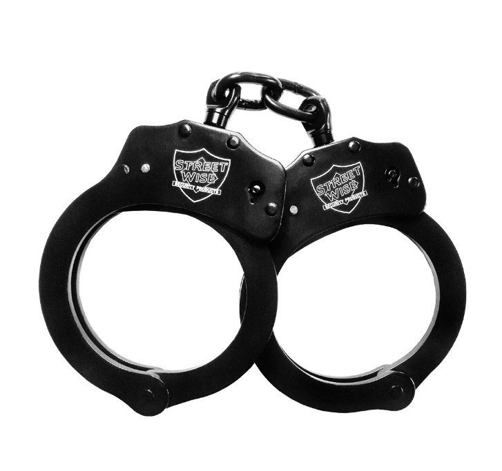 Streetwise Black Solid Steel Handcuffs
