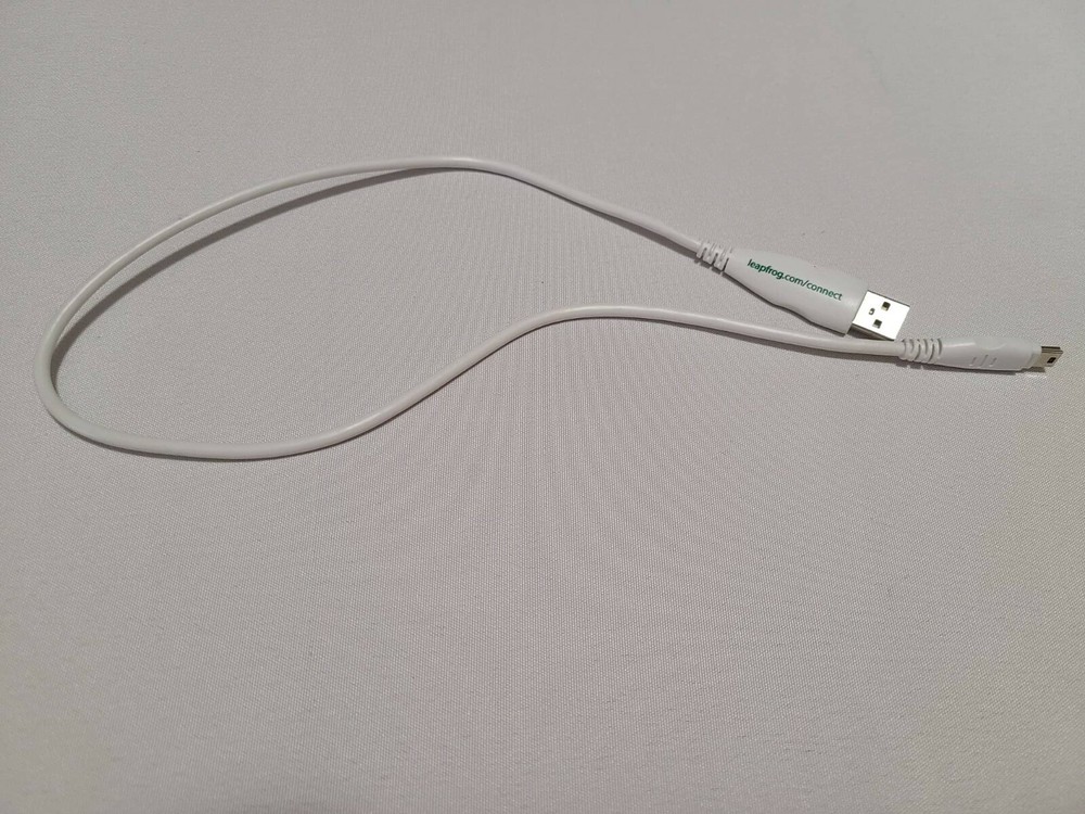 24” Leapfrog White Cable SYNC Connect Cable for LeapPad USB Data Cord