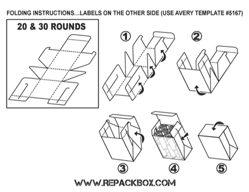 REPACKBOX® 100 BOX BUNDLE - Military Cardboard 303 BRITISH Ammo Box