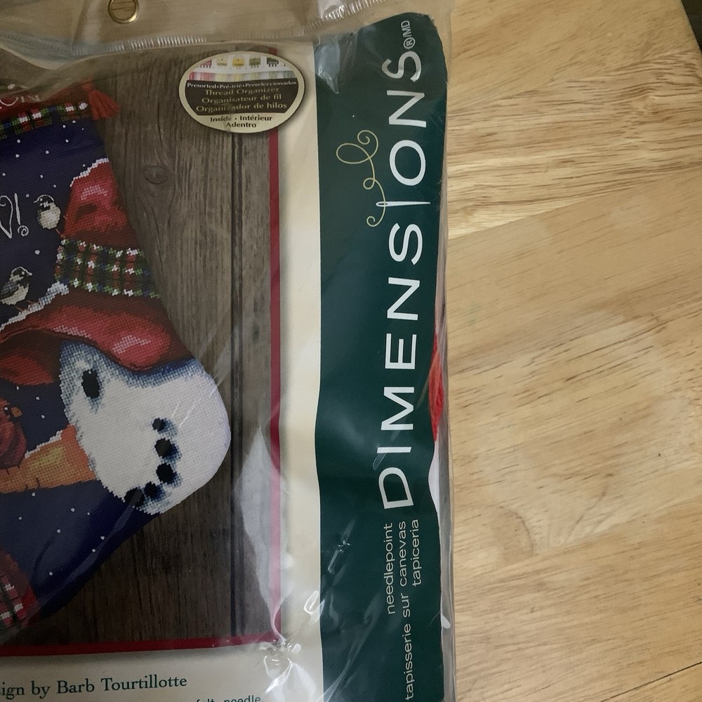 Dimensions 16" SNOWMAN PERCH STOCKING Needlepoint Kit 71-09149