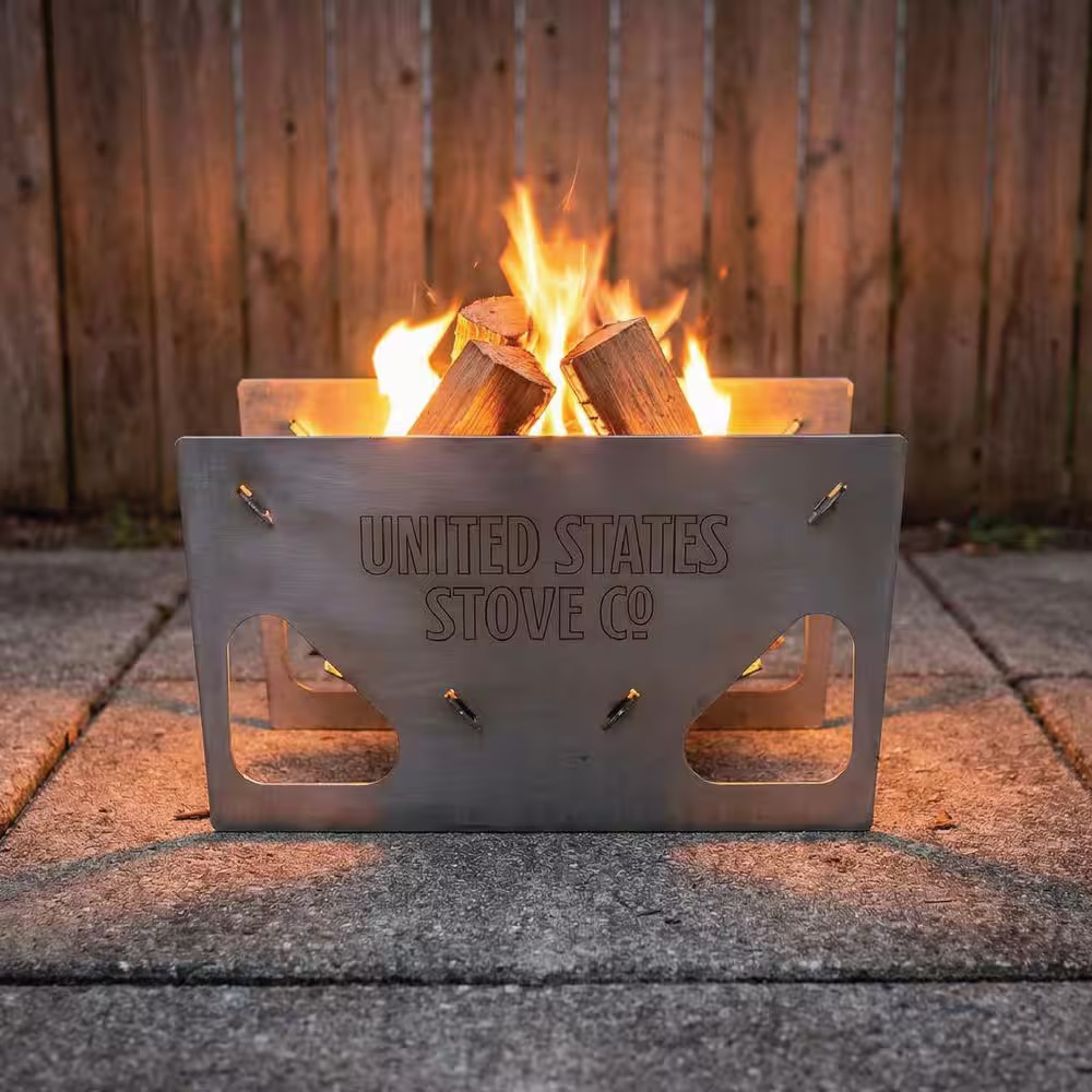 US12VP Portable Collapsible Rectangular Fire Pit