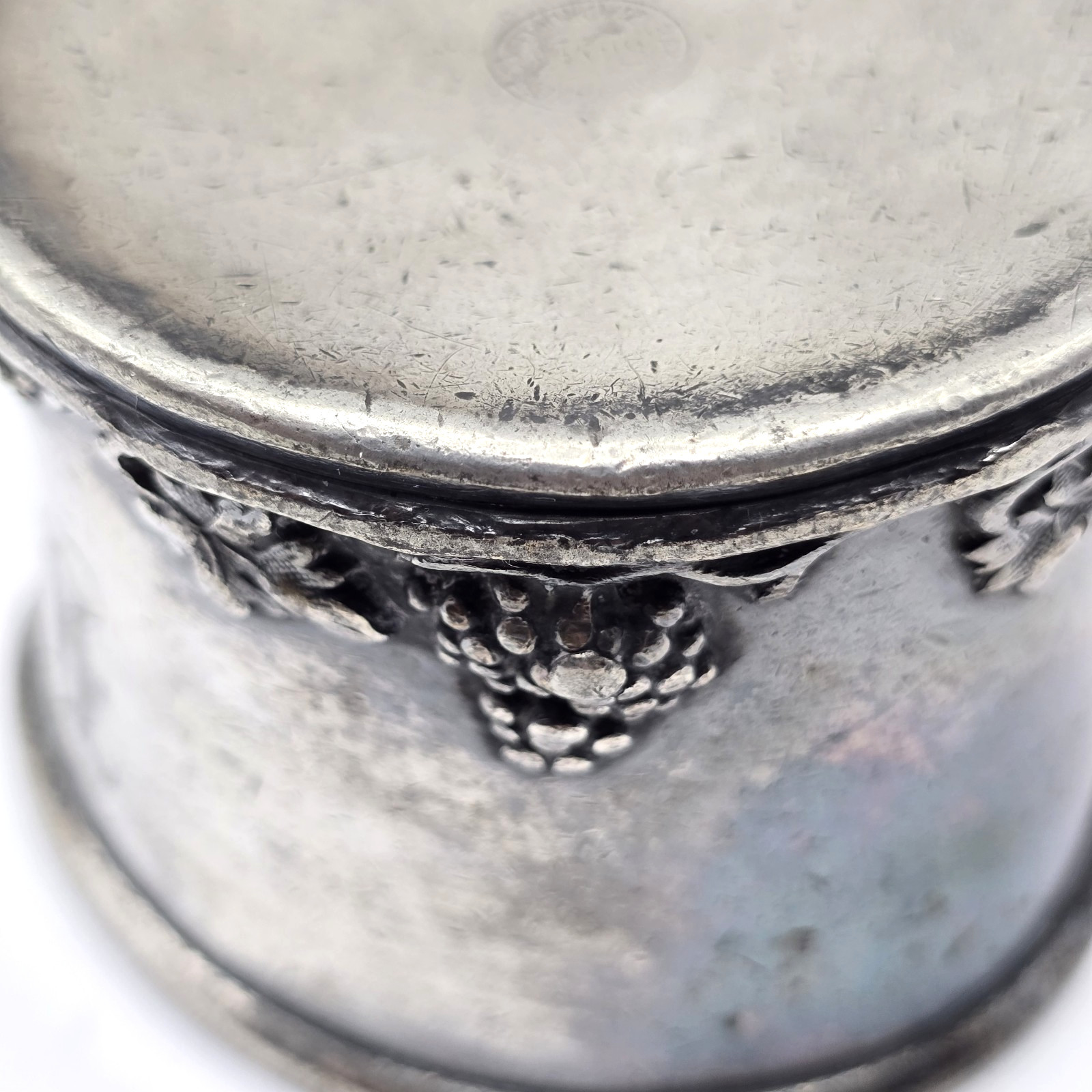 Antique Barbour Silver Co Quadruple Plated 260 Victorian Floral Fruit Cup Mug