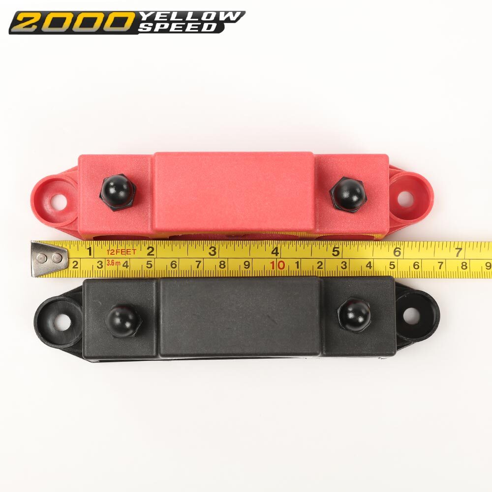 5/16" 12V 250A 4 Post Busbar Bus Bar Power Distribution Block With Cover 2Pcs US