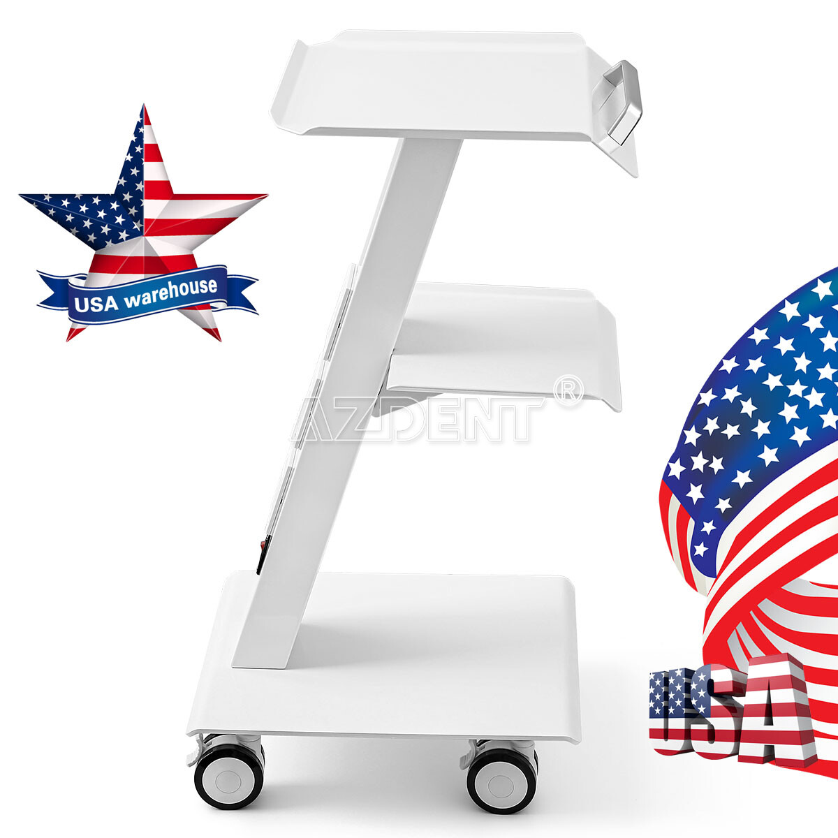 Dental Mobile RollingTrolley Cart /Medical Utility Cart fit Intra Scanner