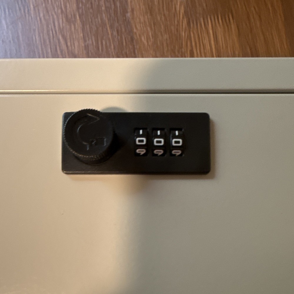 Med-Master Medium Metal Combination Lock Key Safe Box for Medication & Valuables
