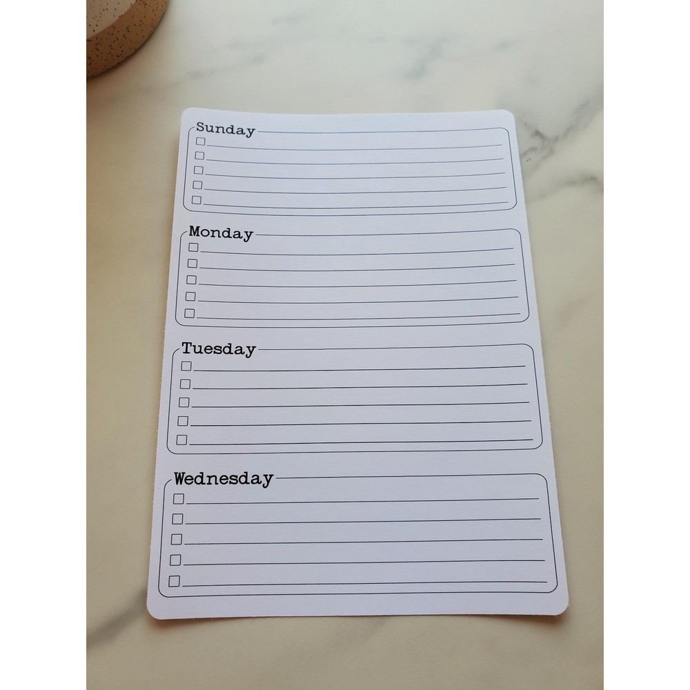 Weekly Two Page Undated Checklist Planner Stickers