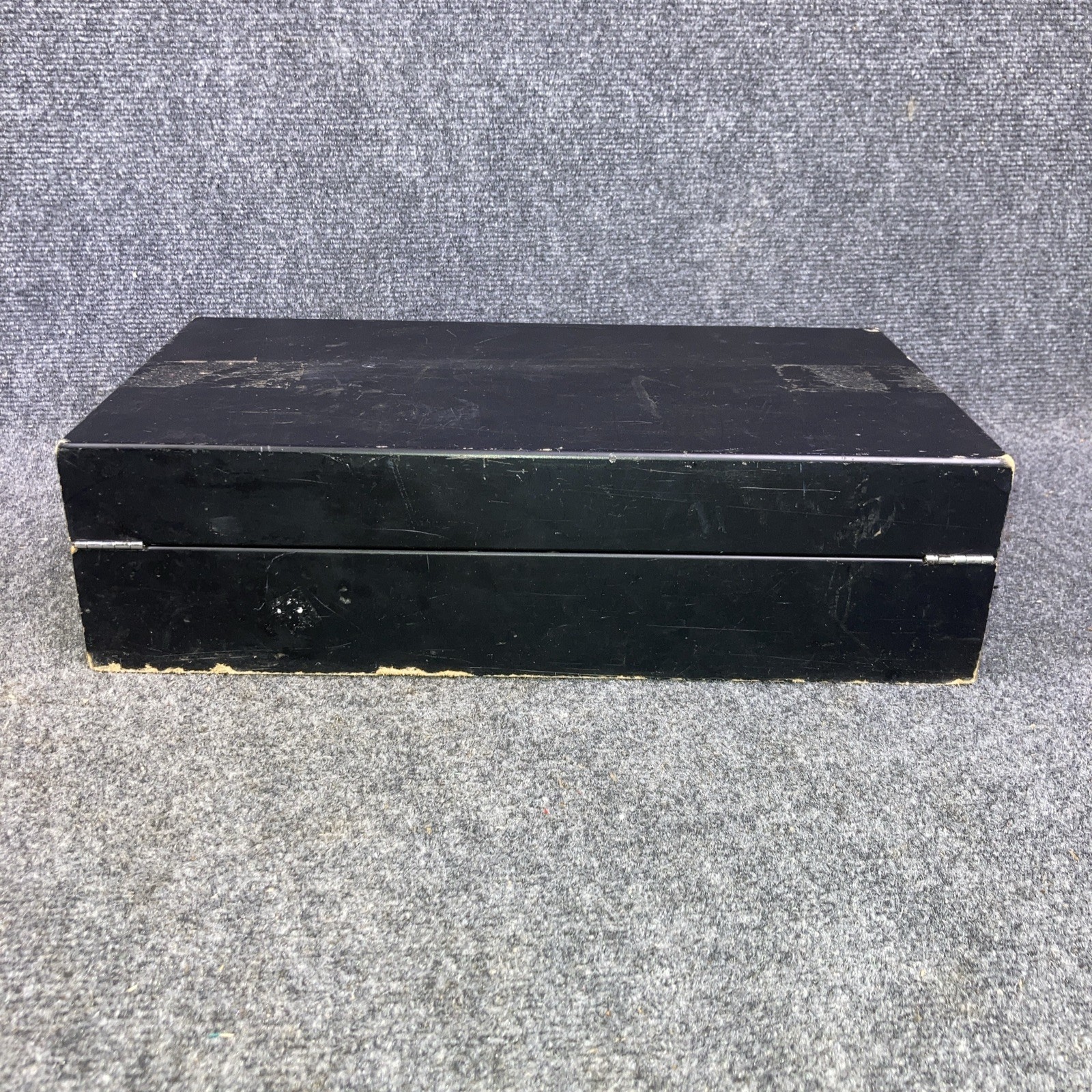 Vintage Casino Roulette Craps Blackjack Game Set in Wooden Case