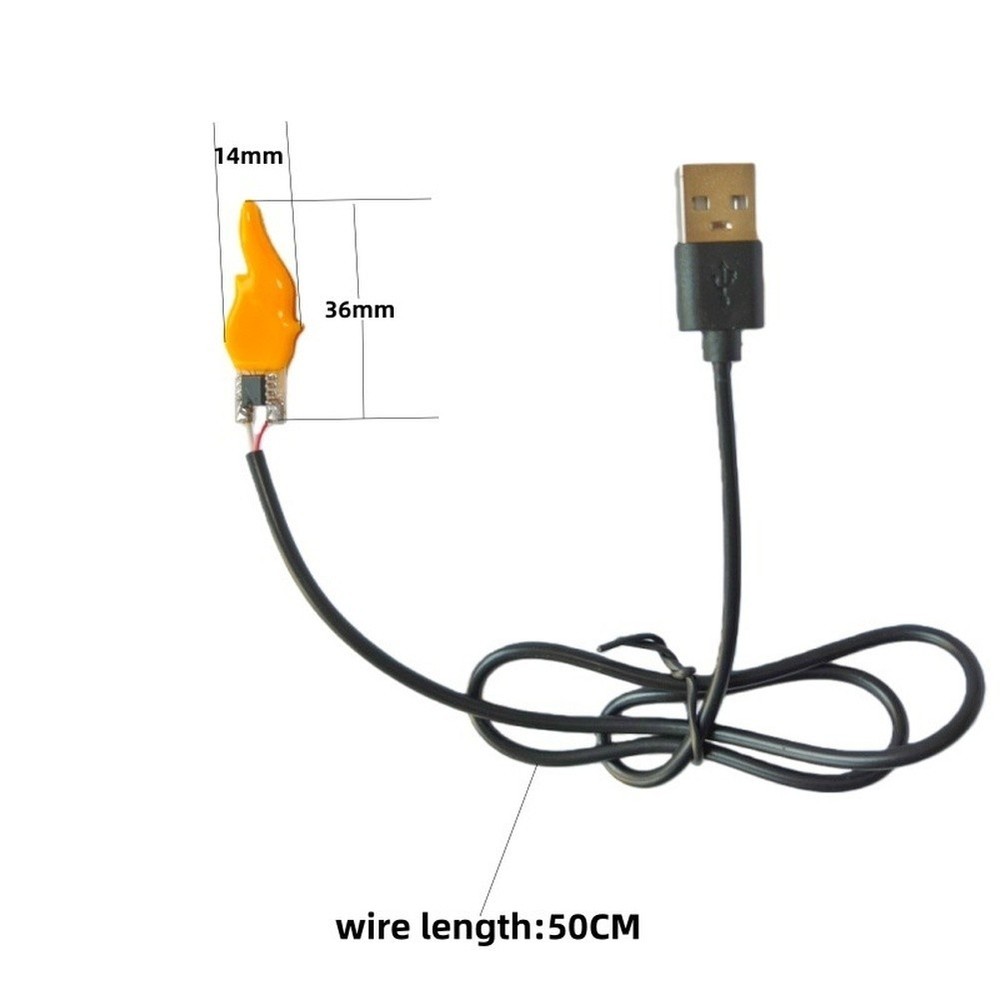 USB Flame LED Module USB 5V Powered Flame Simulation Effect Realistic Flickering