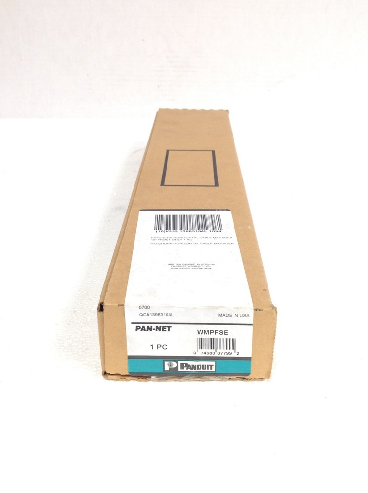 NEW Panduit WMPFSE Patchlink Horizontal Cable Manager 19" Front 1RU Plastic 44mm