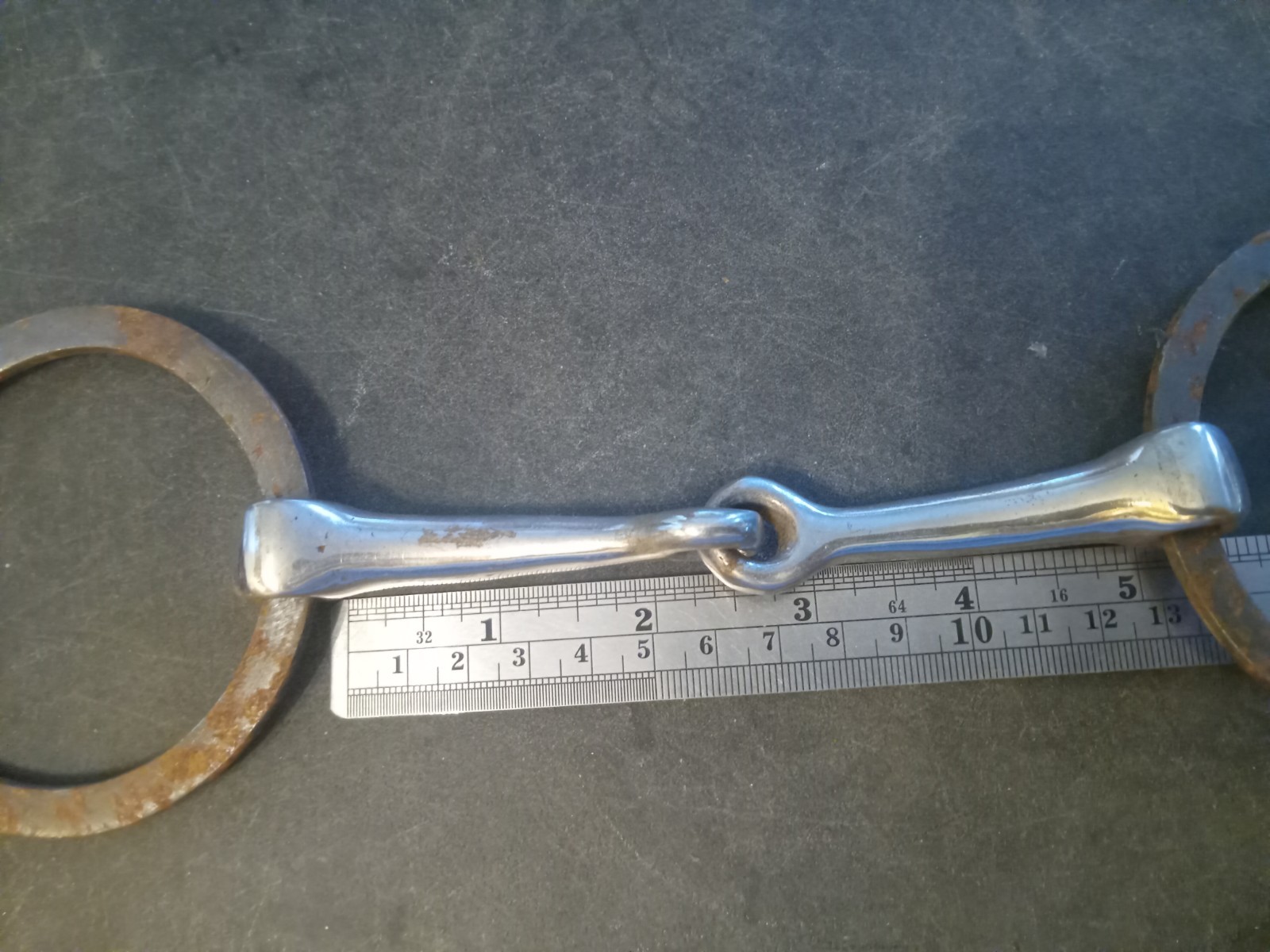 loose ring snaffle bit 5 in mouth inlaid rings