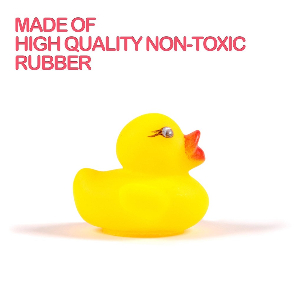 144-Pack Mini Rubber Ducks Set, Colorful Small, Multicolor