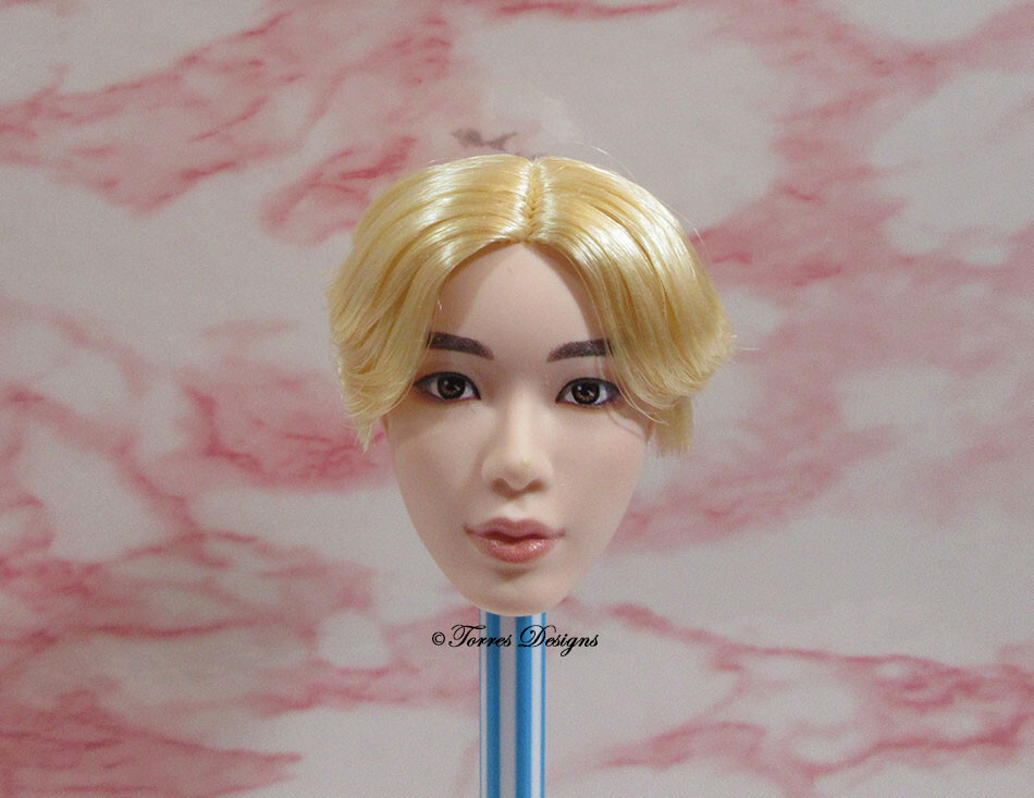 New Idol BTS Jin Doll Head for Customization Repaint OOAK Replacement Part