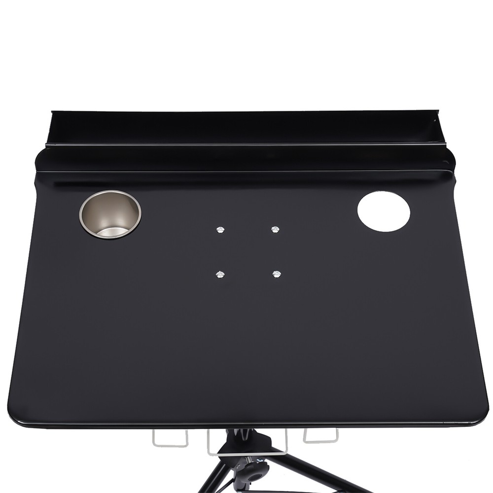 Tattoo Mobile Work Station Stand Fixed Desktop with a Removable Back Tray Black