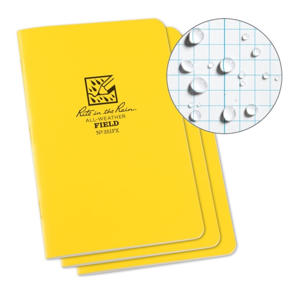Rite in the Rain Field-Flex Notebook 3 Pack - Yellow