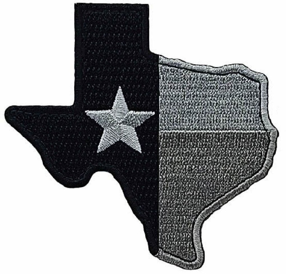 TEXAS STATE FLAG MAP EMBROIDERED TACTICAL PATCH | 2PC HOOK BACKING 3"x3"