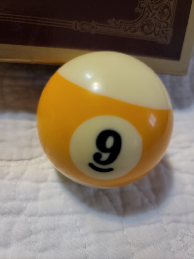 Replacement Billiard Pool 9 Ball Yellow Empire 2.25" EUC