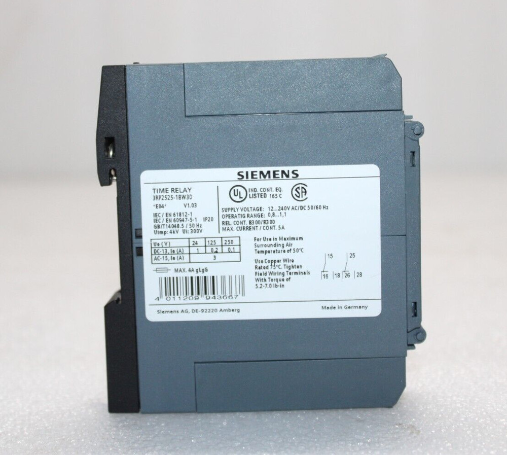 SIEMENS 3RP2525-1BW30 TIMER DELAY RELAY