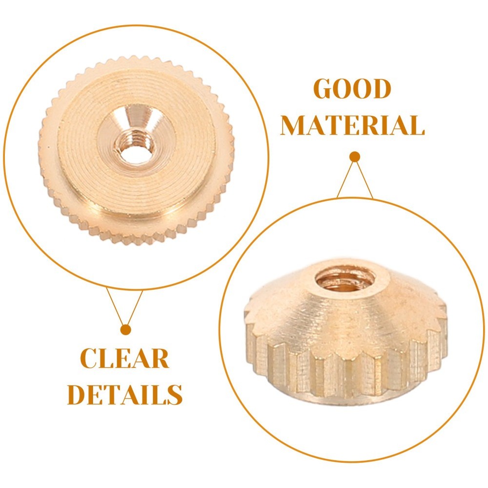12 Pcs Clock Movement Nuts Brass Assortment Fixing Nuts for Quartz Clocks