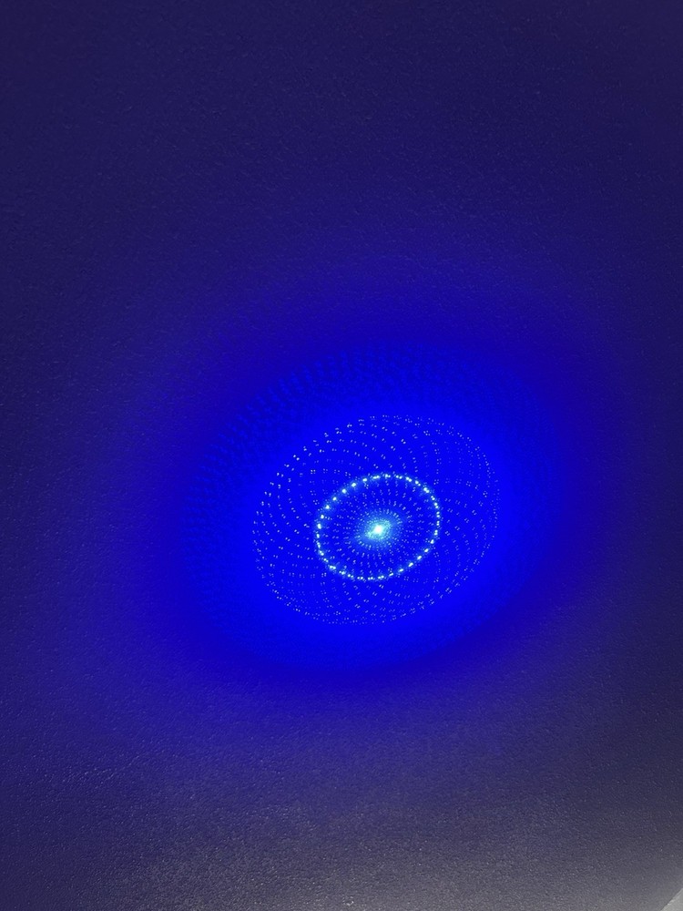 5W High Power Adjustable Blue Burning Laser Pointer Visible Dot Torch Light USB