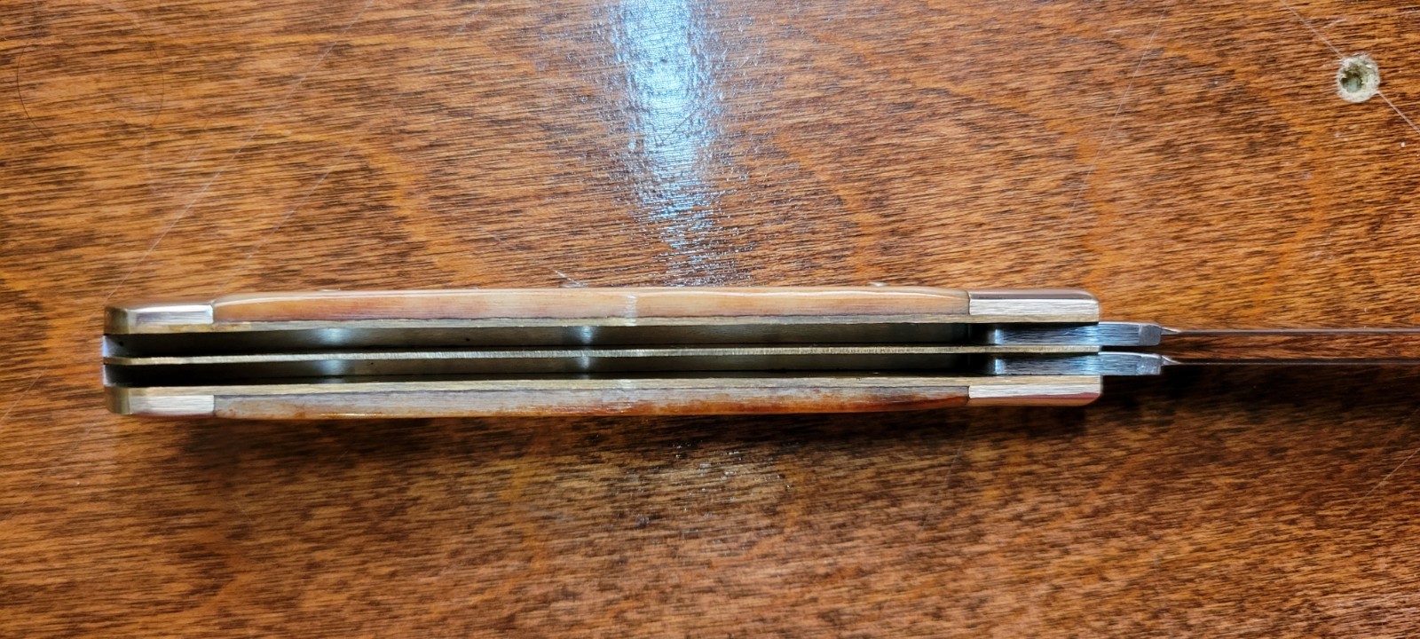 Boker 2525 White Lightning Limited Ed Trapper Pocket Knife with Box Germany